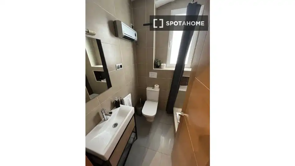 Bathroom of Apartments for share in Madrid  with Air Conditioner, Heating and Terrace