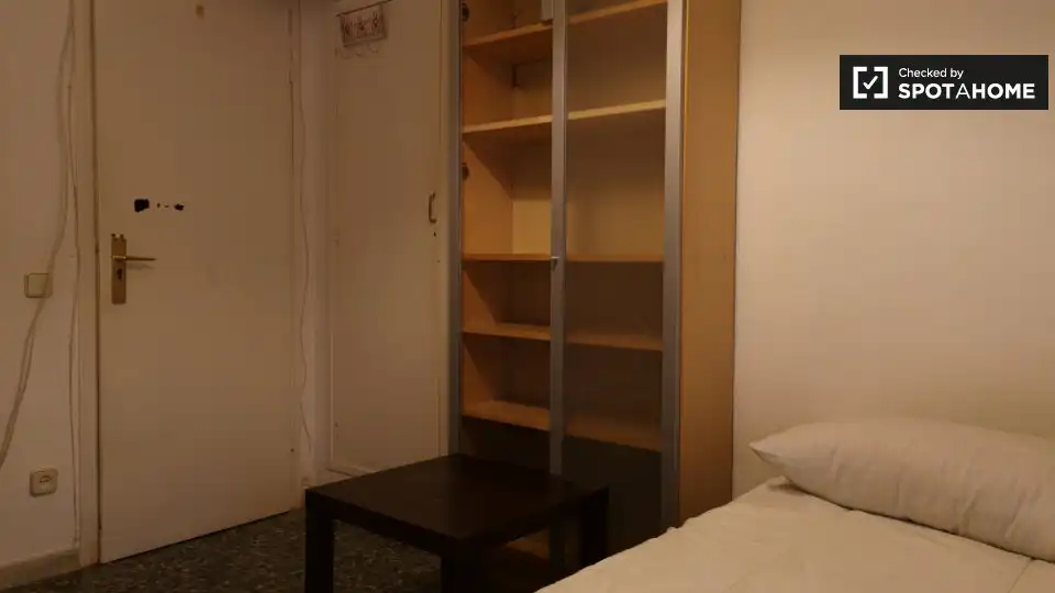 Dormitori de Pis per a compartir en Barcelona amb Aire condicionat, Calefacció i Moblat
