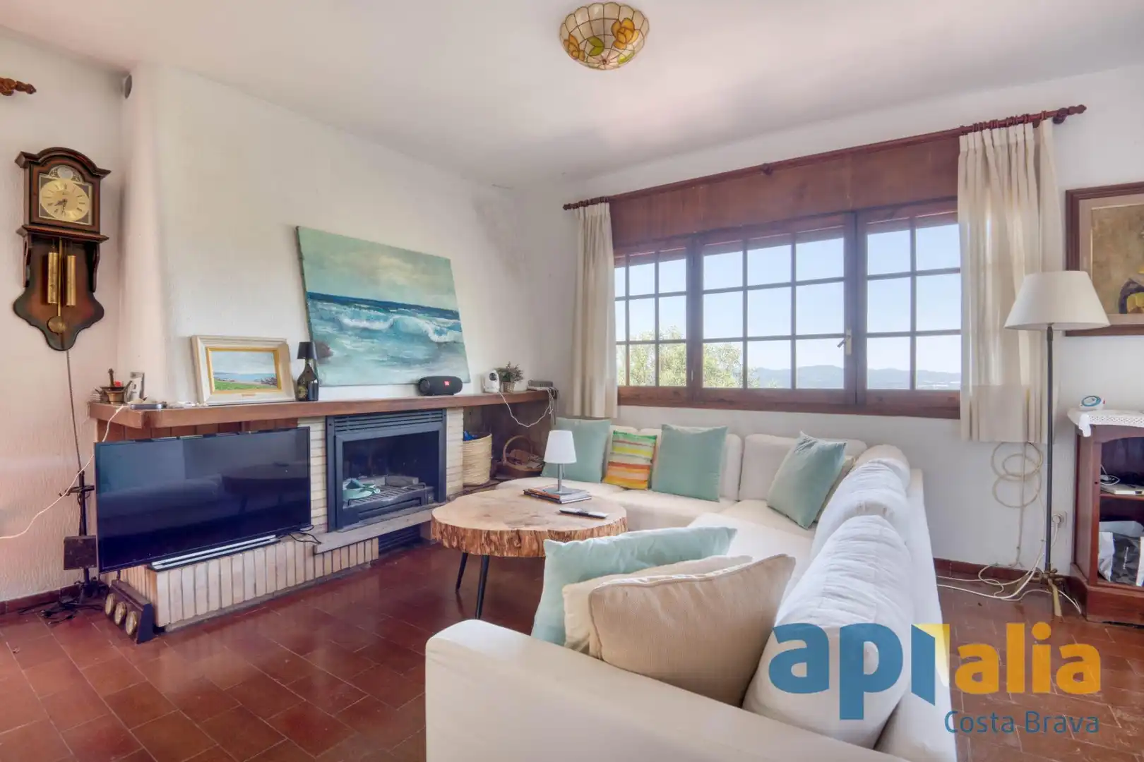 Living room of Houses for sale in Santa Cristina d'Aro  with Terrace and Swimming Pool
