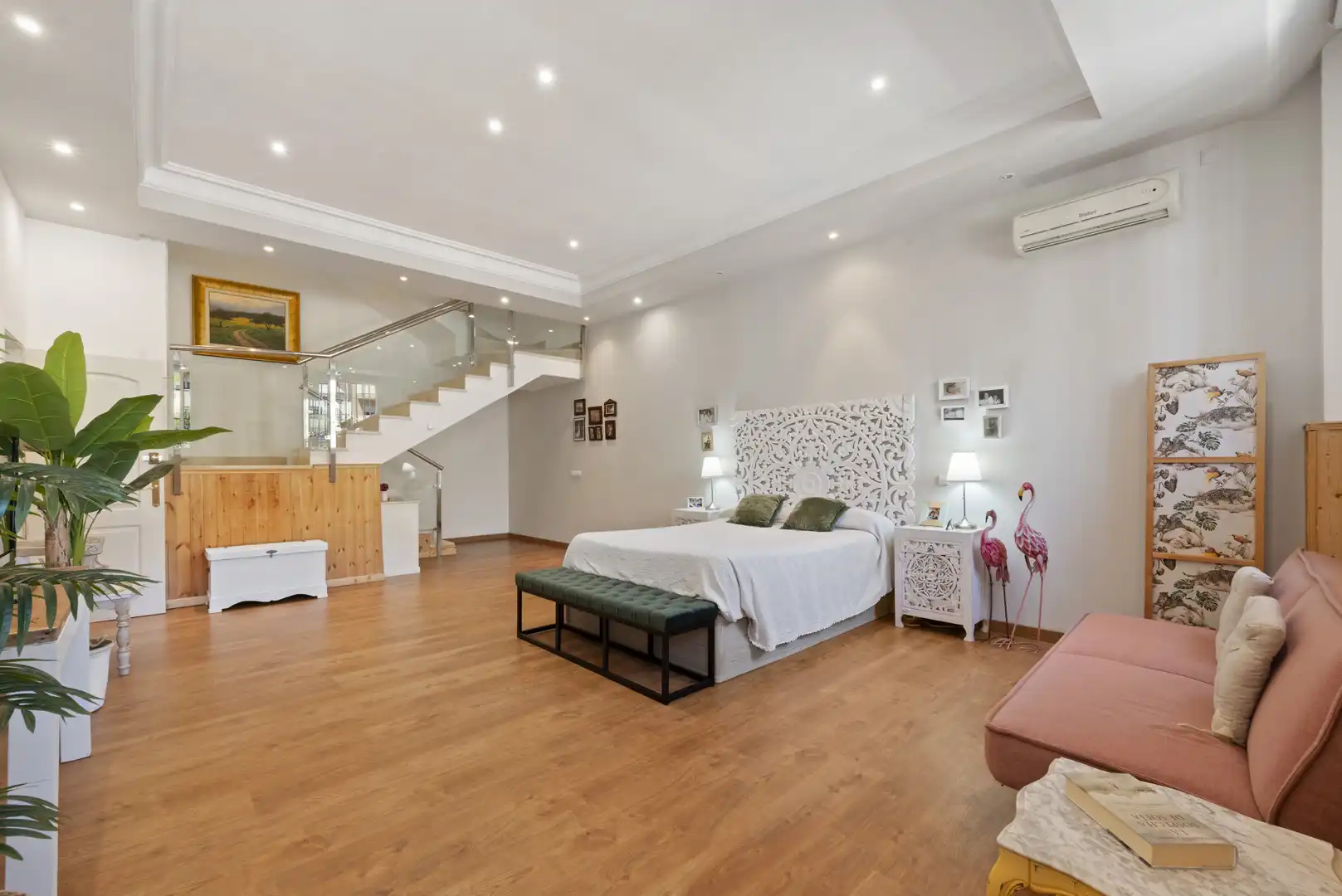 Schlafzimmer von Einfamilien-Reihenhaus zum Verkauf in Benalmádena mit Klimaanlage, Terrasse und Schwimmbad