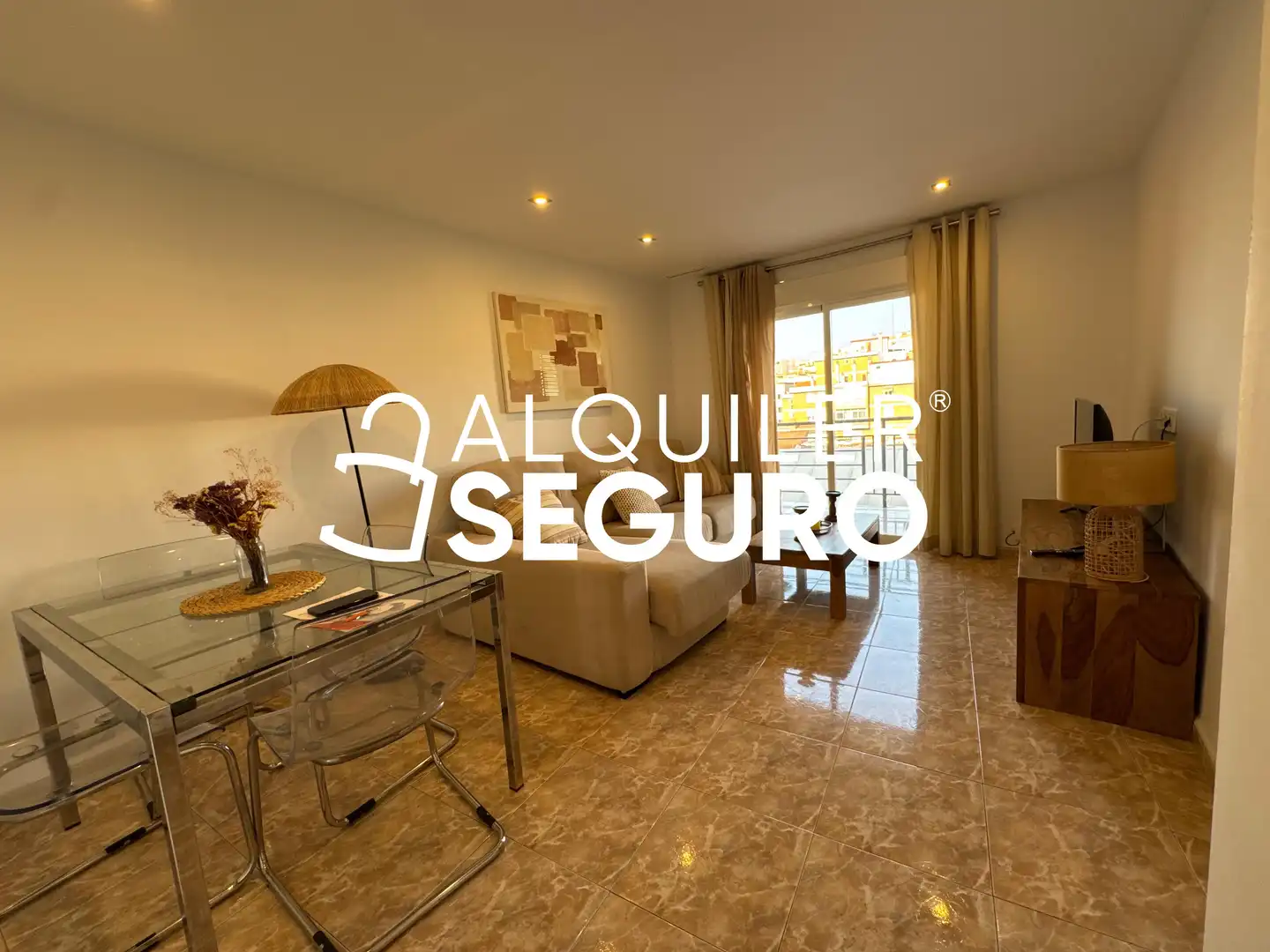 Schlafzimmer von Wohnung zur Miete in Málaga mit Klimaanlage, Terrasse und Möbliert