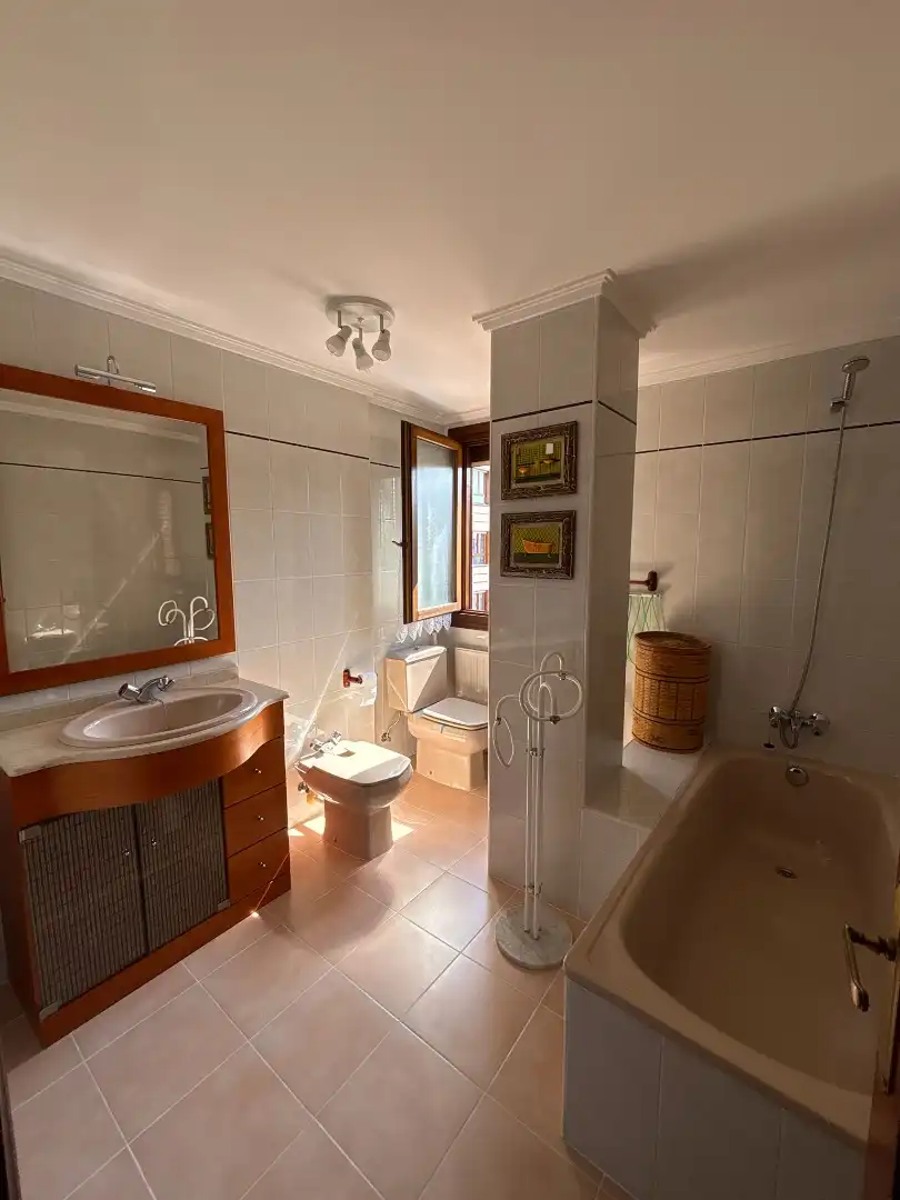 Baño de Piso de alquiler en Oviedo  con Calefacción, Parquet y Amueblado