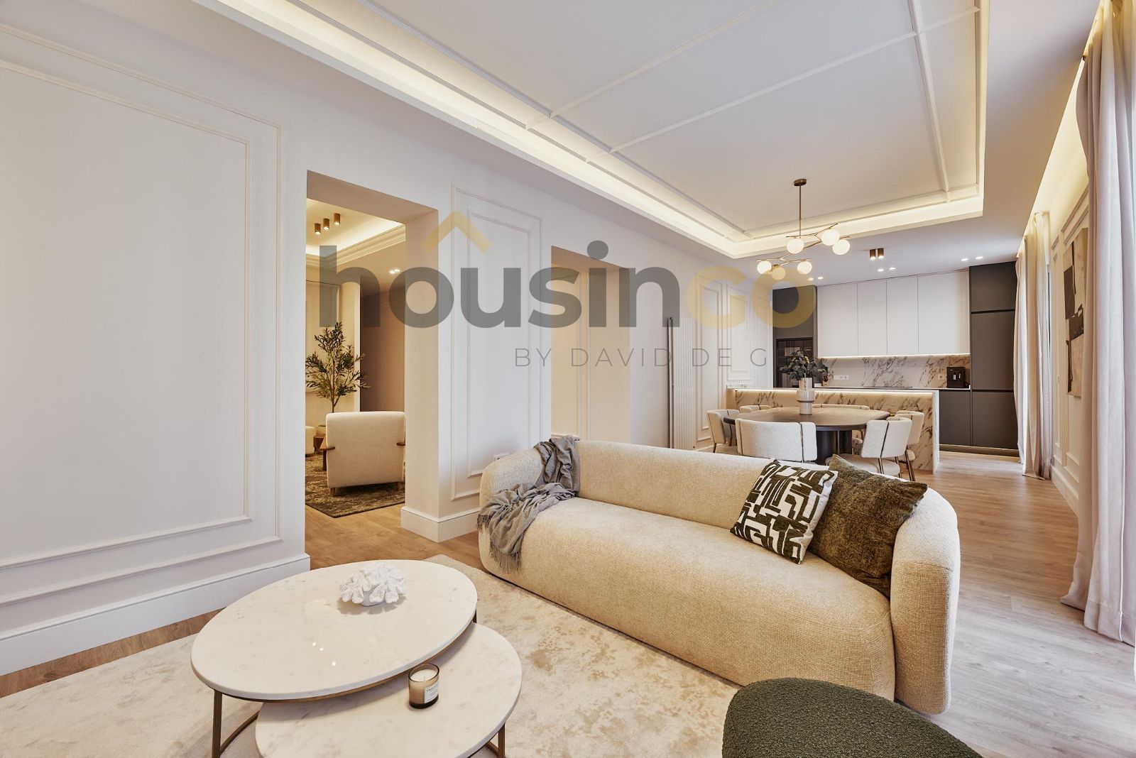 Living room of Flat for sale in  Madrid Capital  with Air Conditioner, Heating and Parquet flooring