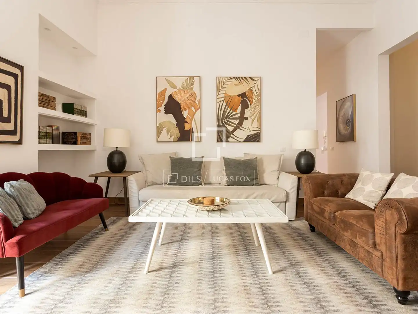Sala de estar de Piso en venta en Barcelona con Aire acondicionado, Terraza y Amueblado
