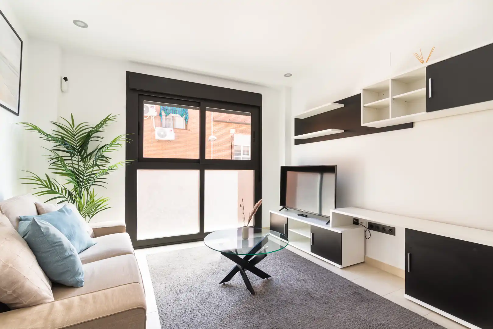 Wohnzimmer von Wohnung zur Miete in  Madrid Capital mit Klimaanlage, Heizung und Möbliert