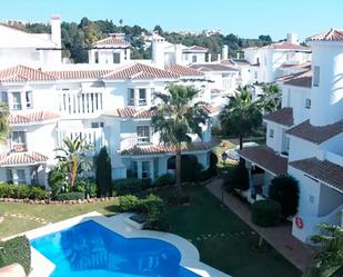 Exterior view of Single-family semi-detached to rent in Marbella  with Air Conditioner, Terrace and Swimming Pool