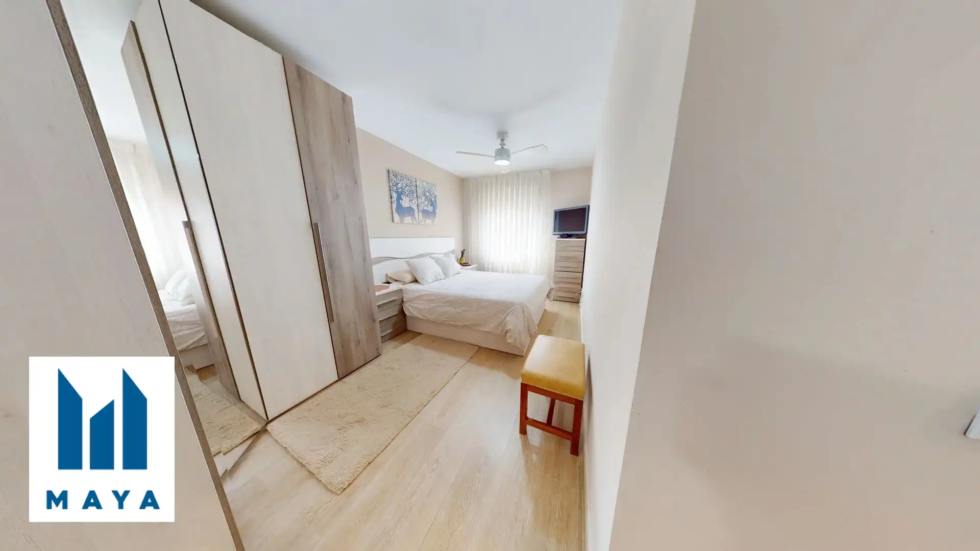 Schlafzimmer von Dachboden zum Verkauf in Leganés mit Klimaanlage, Heizung und Terrasse