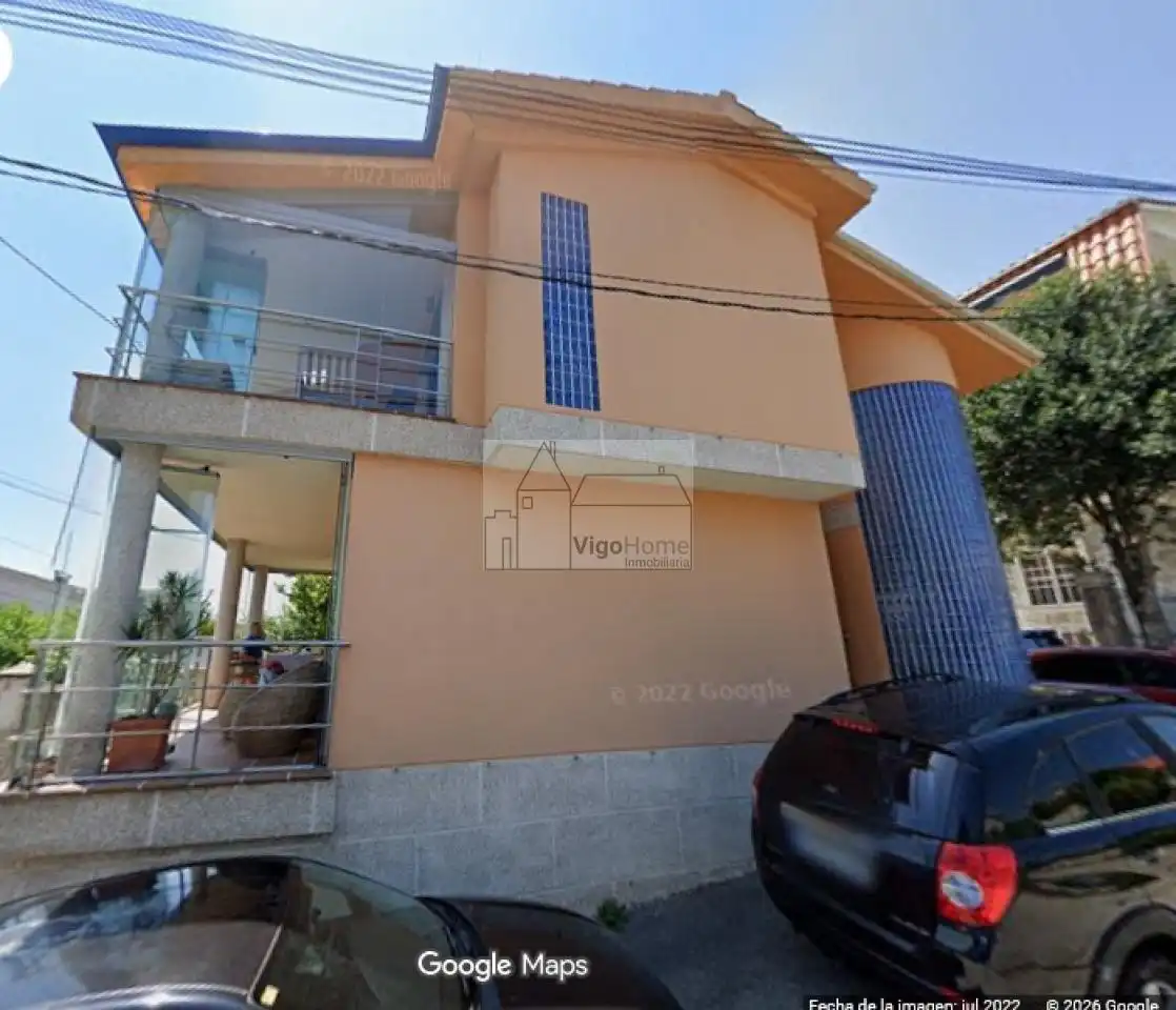 Vista exterior de Casa o xalet en venda en Moaña amb Calefacció, Jardí privat i Terrassa