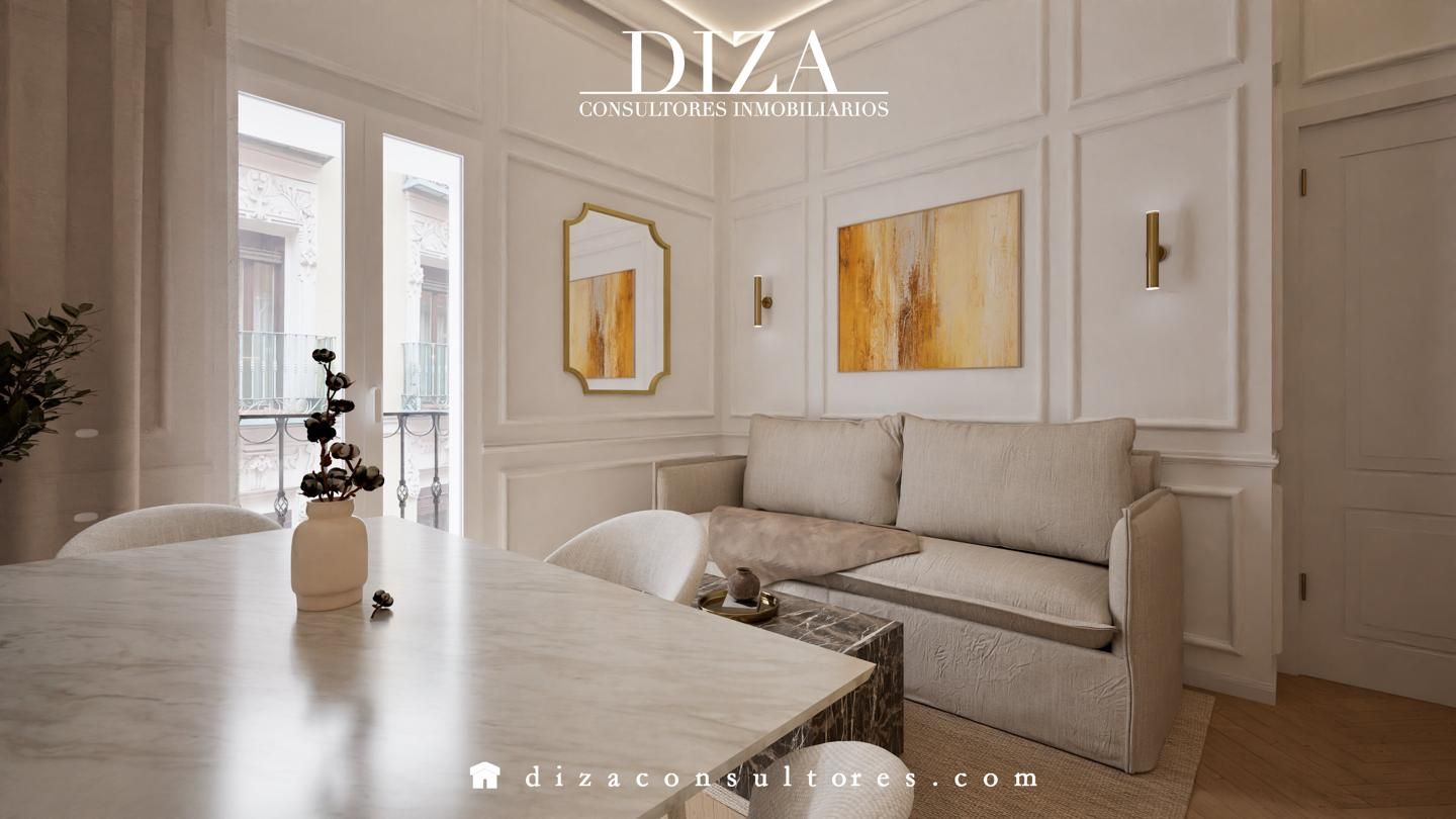 Living room of Flat for sale in  Madrid Capital