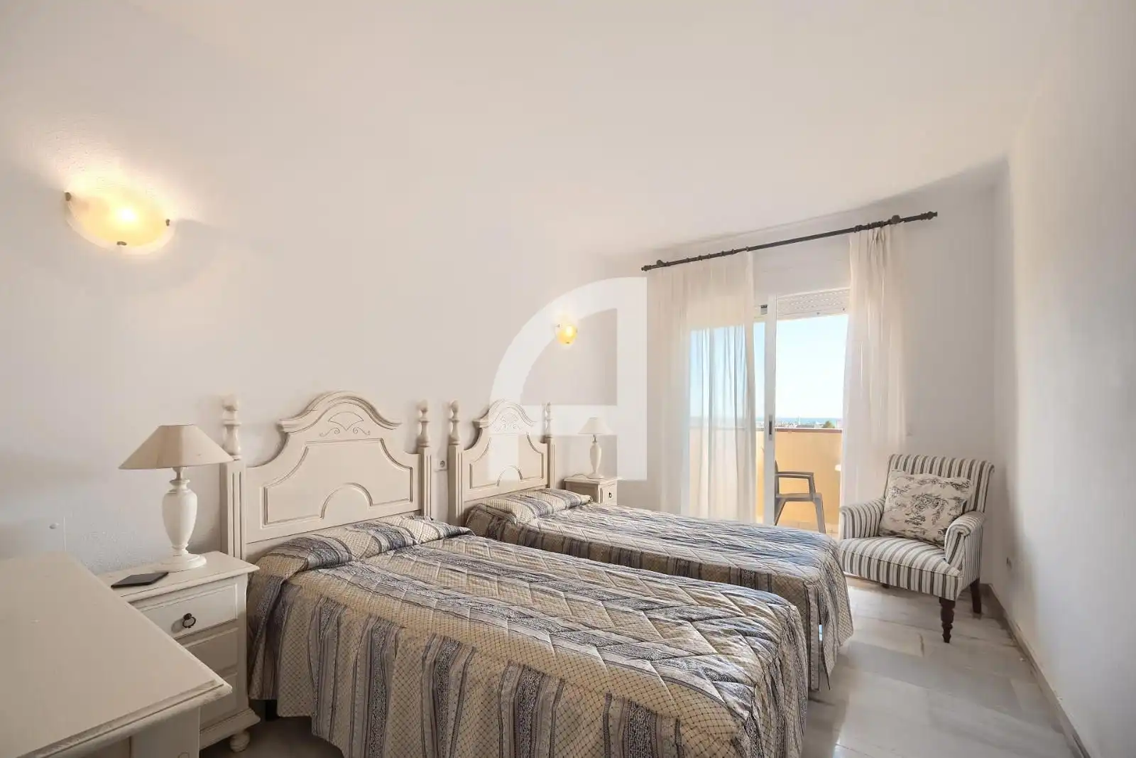 Dormitori de Casa adosada de lloguer en Mijas amb Aire condicionat, Calefacció i Terrassa