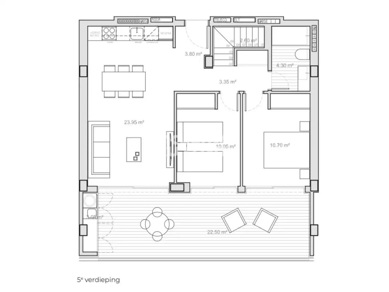 Ático en venta en Calle cervantes, Poble Nou - Montiboli