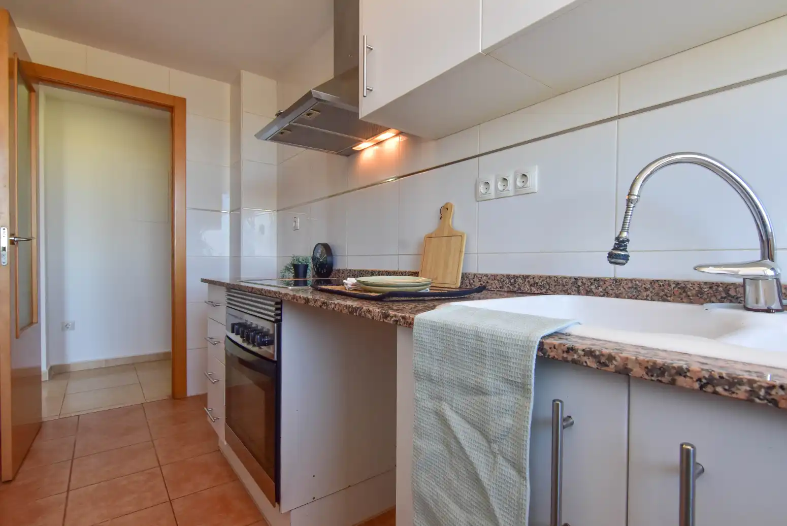 Kitchen of Flat for sale in Museros  with Swimming Pool, Balcony and Community pool