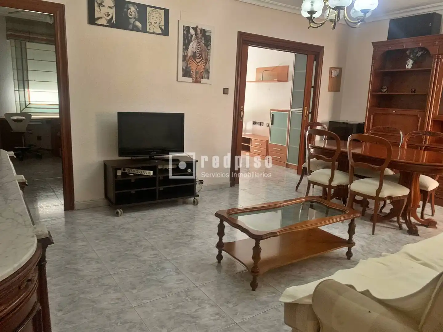 Sala de estar de Piso de alquiler en Murcia con Aire acondicionado, Terraza y Amueblado