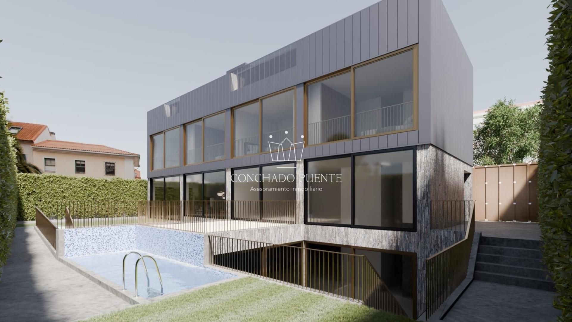 Vista exterior de Casa adosada en venda en A Coruña Capital  amb Jardí privat