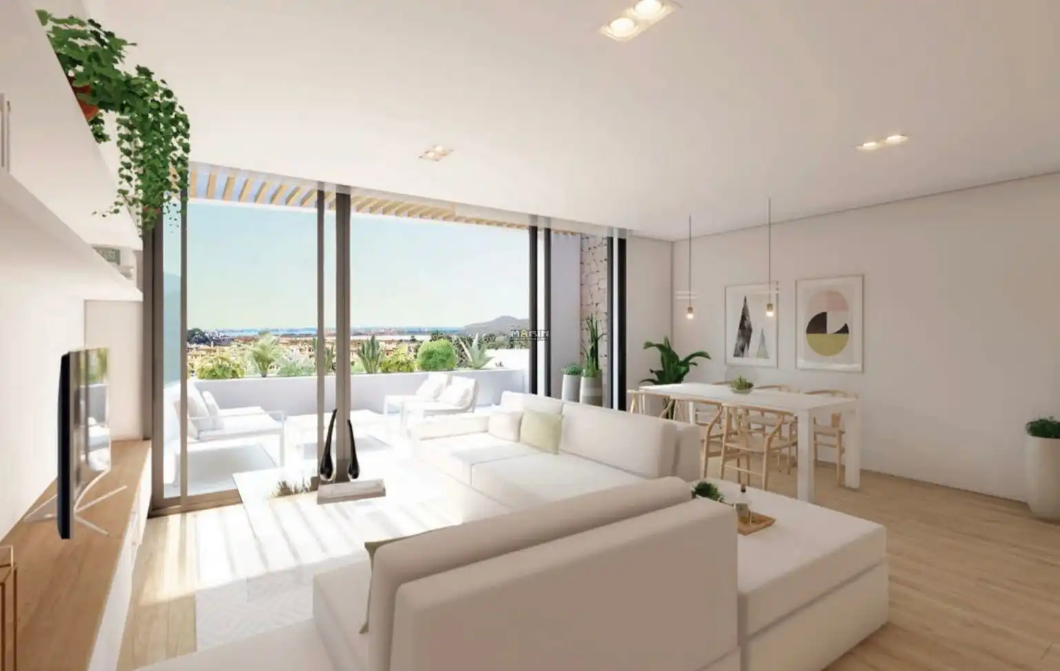 Sala de estar de Ático en venta en Cartagena con Aire acondicionado, Calefacción y Terraza
