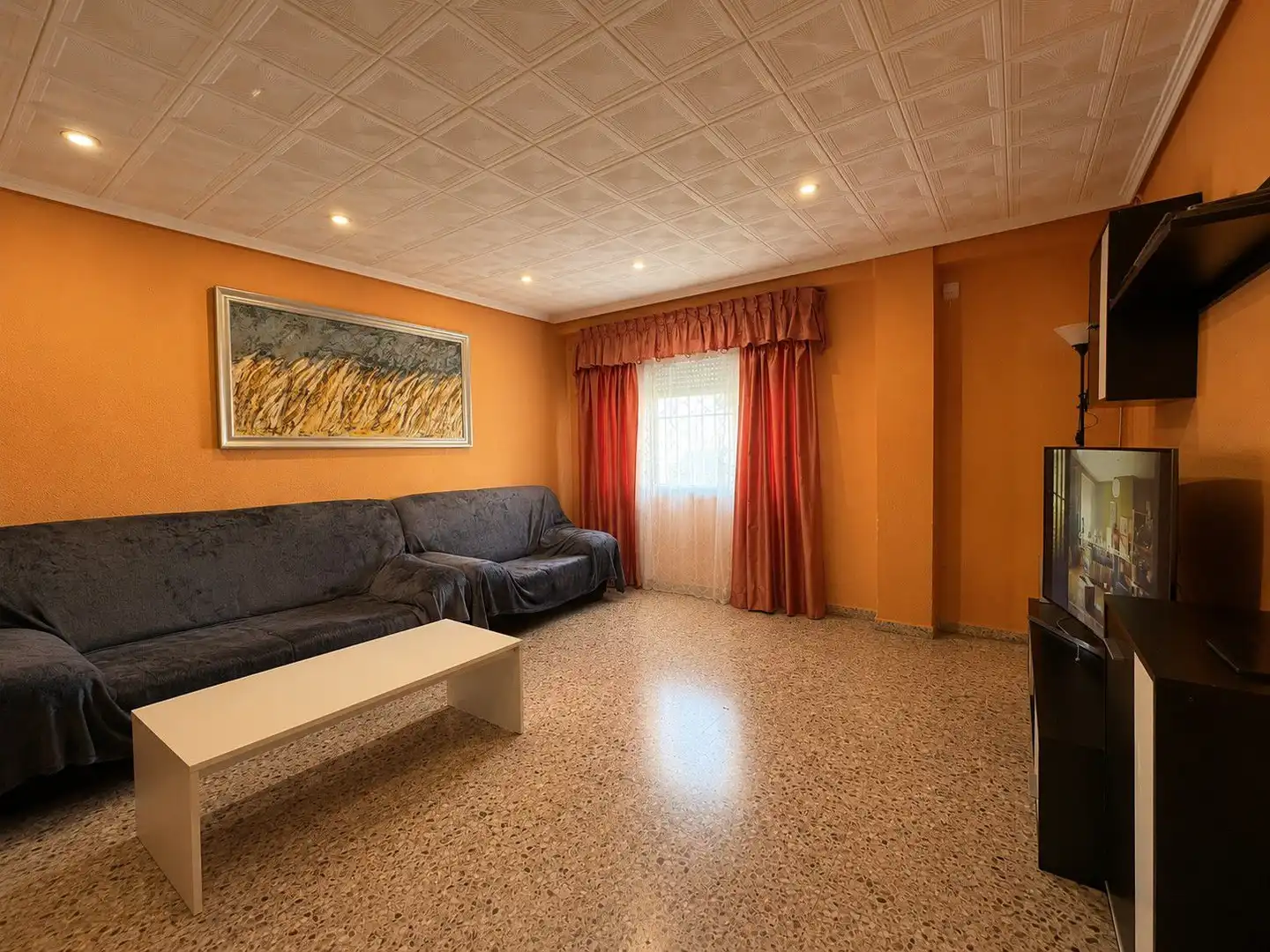 Sala de estar de Piso en venta en Sueca ciudad