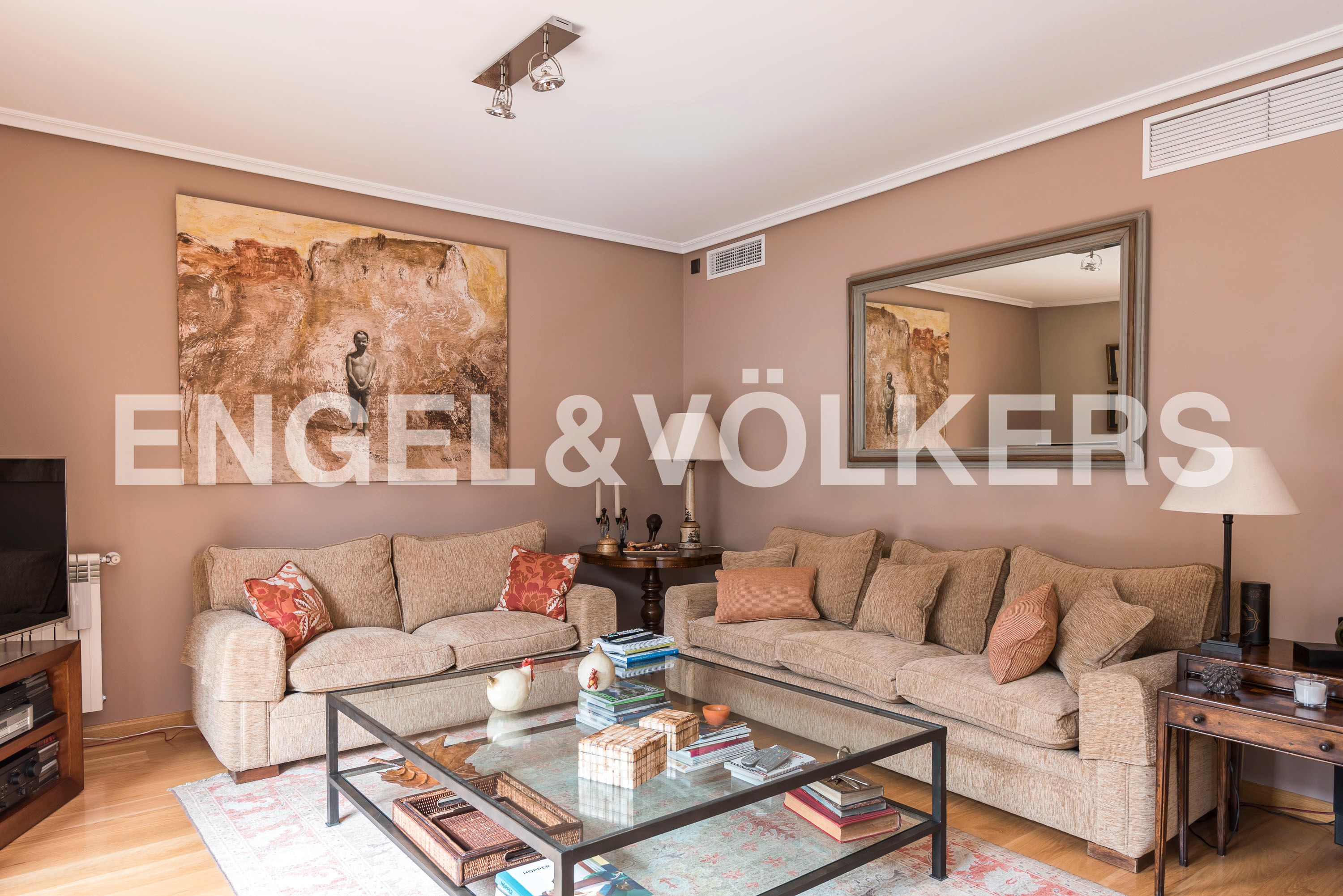 Living room of Apartment to rent in  Madrid Capital  with Air Conditioner, Heating and Terrace