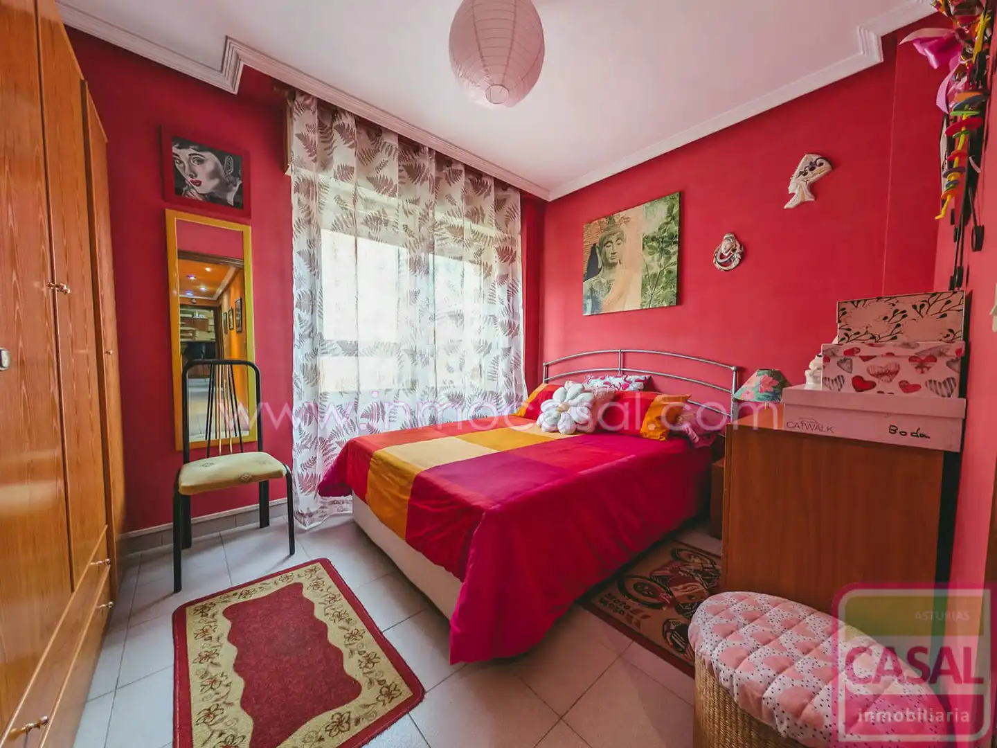 Bedroom of Flat for sale in Langreo  with Heating, Storage room and Furnished