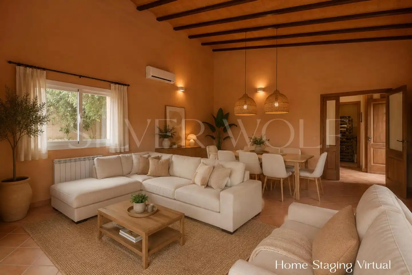 Sala d'estar de Casa o xalet en venda en Cubelles amb Calefacció, Jardí privat i Terrassa