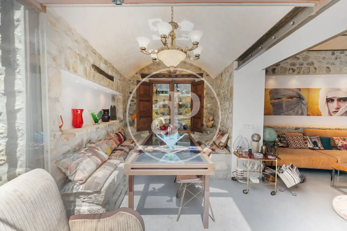 Sala de estar de Casa adosada en venta en Mancor de la Vall con Aire acondicionado, Calefacción y Jardín privado