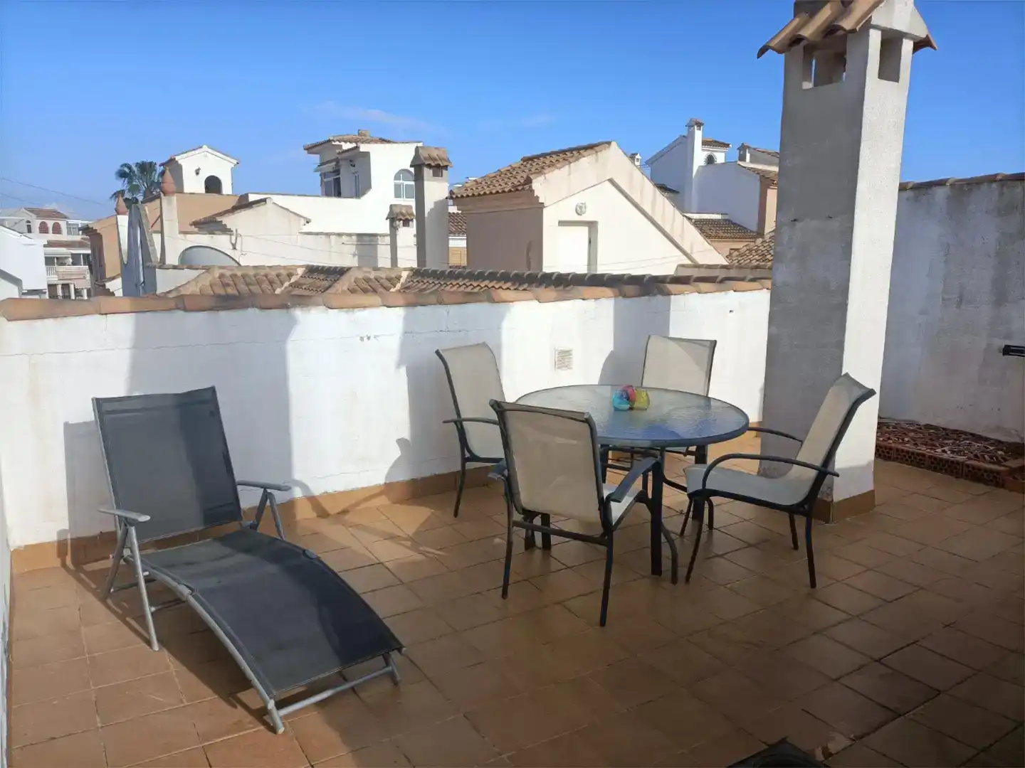 Terrace of Apartments for rent in Mazarrón  with Air Conditioner, Parquet flooring and Swimming Pool