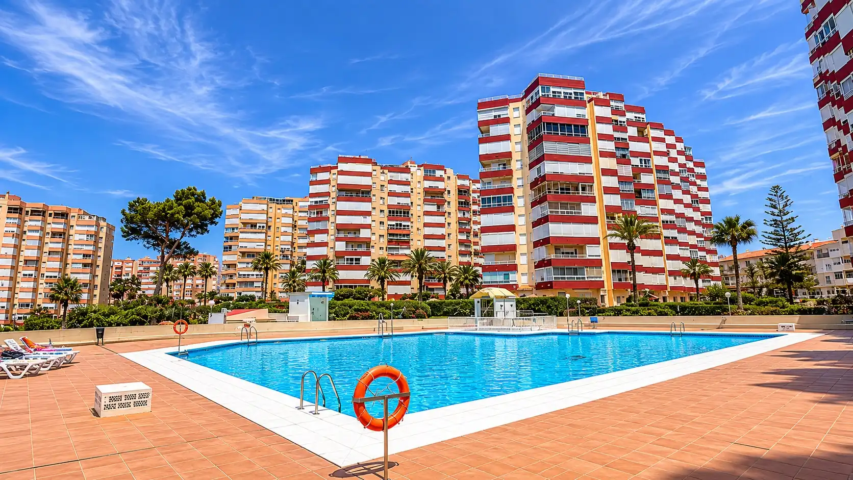 Swimming pool of Apartments for sale in Torrox  with Air Conditioner, Heating and Terrace