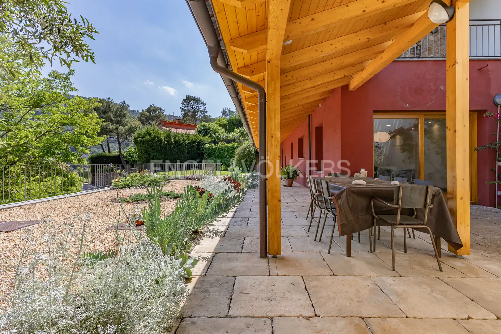 Terraza de Finca rústica en venta en Gallifa con Aire acondicionado, Calefacción y Jardín privado