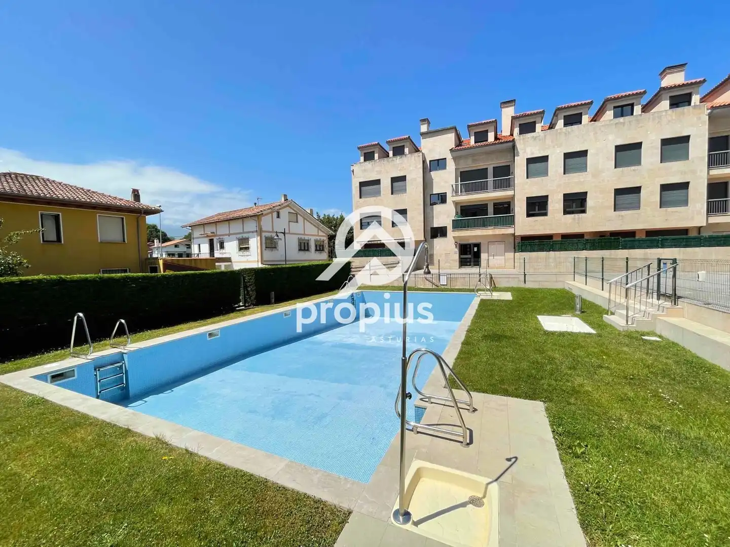 Swimming pool of Flat for sale in Llanes  with Heating, Terrace and Storage room
