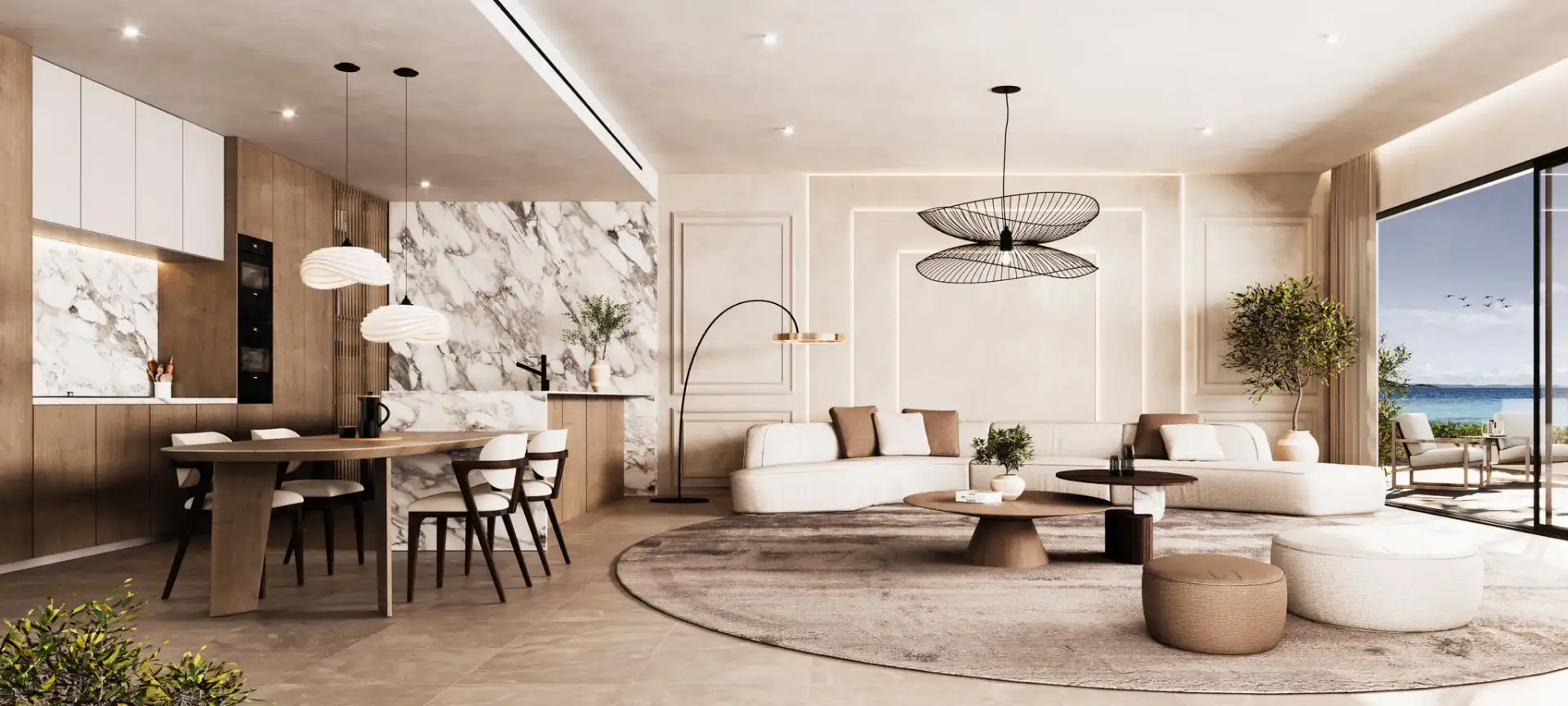 Sala de estar de Apartamento en venta en Marbella con Aire acondicionado, Terraza y Piscina