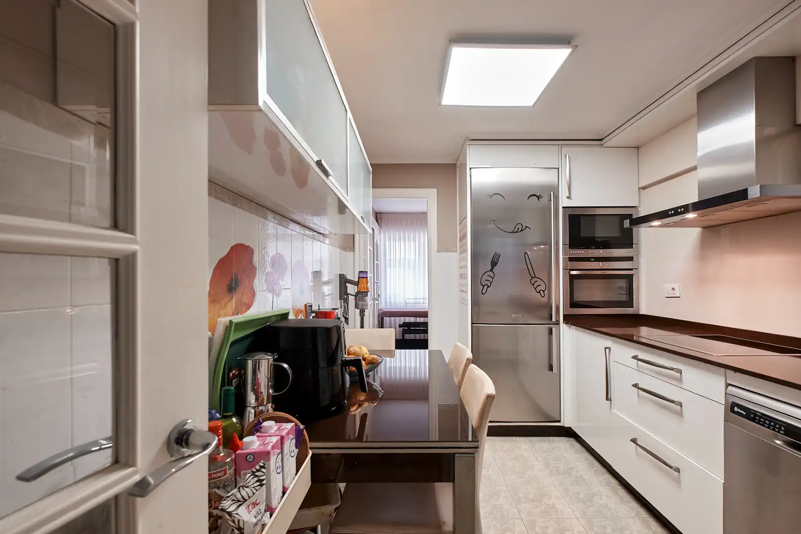 Kitchen of Flat for sale in A Coruña Capital   with Parquet flooring, Terrace and Storage room