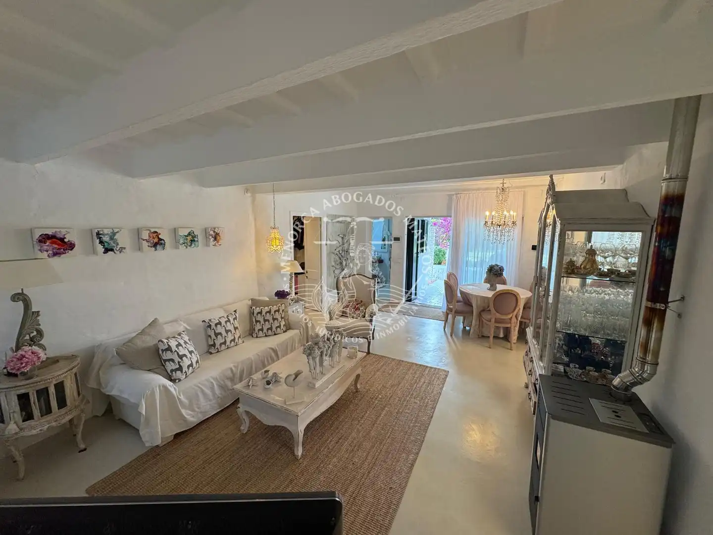 Sala de estar de Finca rústica en venta en Maó - Mahón con Aire acondicionado, Jardín privado y Terraza