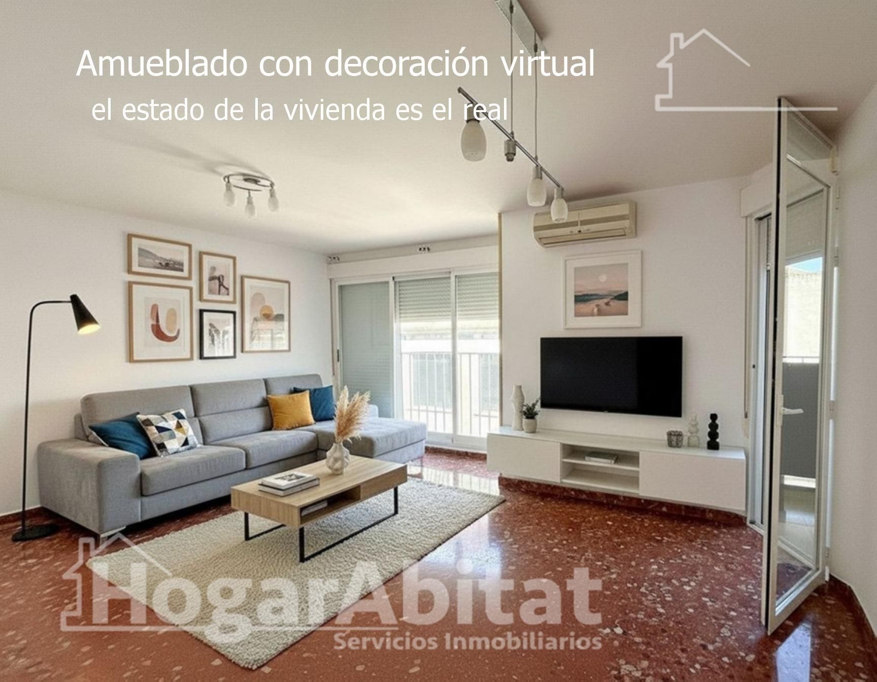 Living room of Flat for sale in Vilamarxant  with Air Conditioner, Storage room and Balcony