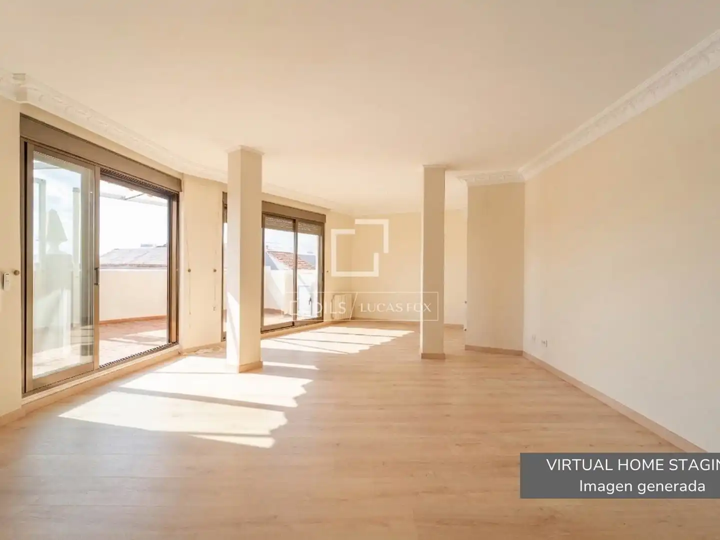 Wohnzimmer von Dachboden zur Miete in Valencia mit Klimaanlage, Heizung und Terrasse