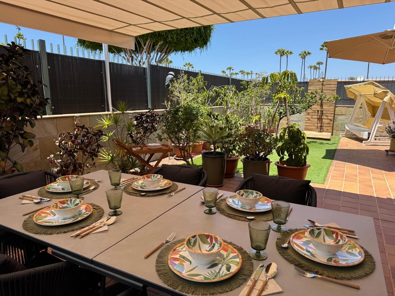 Terrassa de Casa o xalet de lloguer en San Bartolomé de Tirajana amb Aire condicionat, Jardí privat i Terrassa