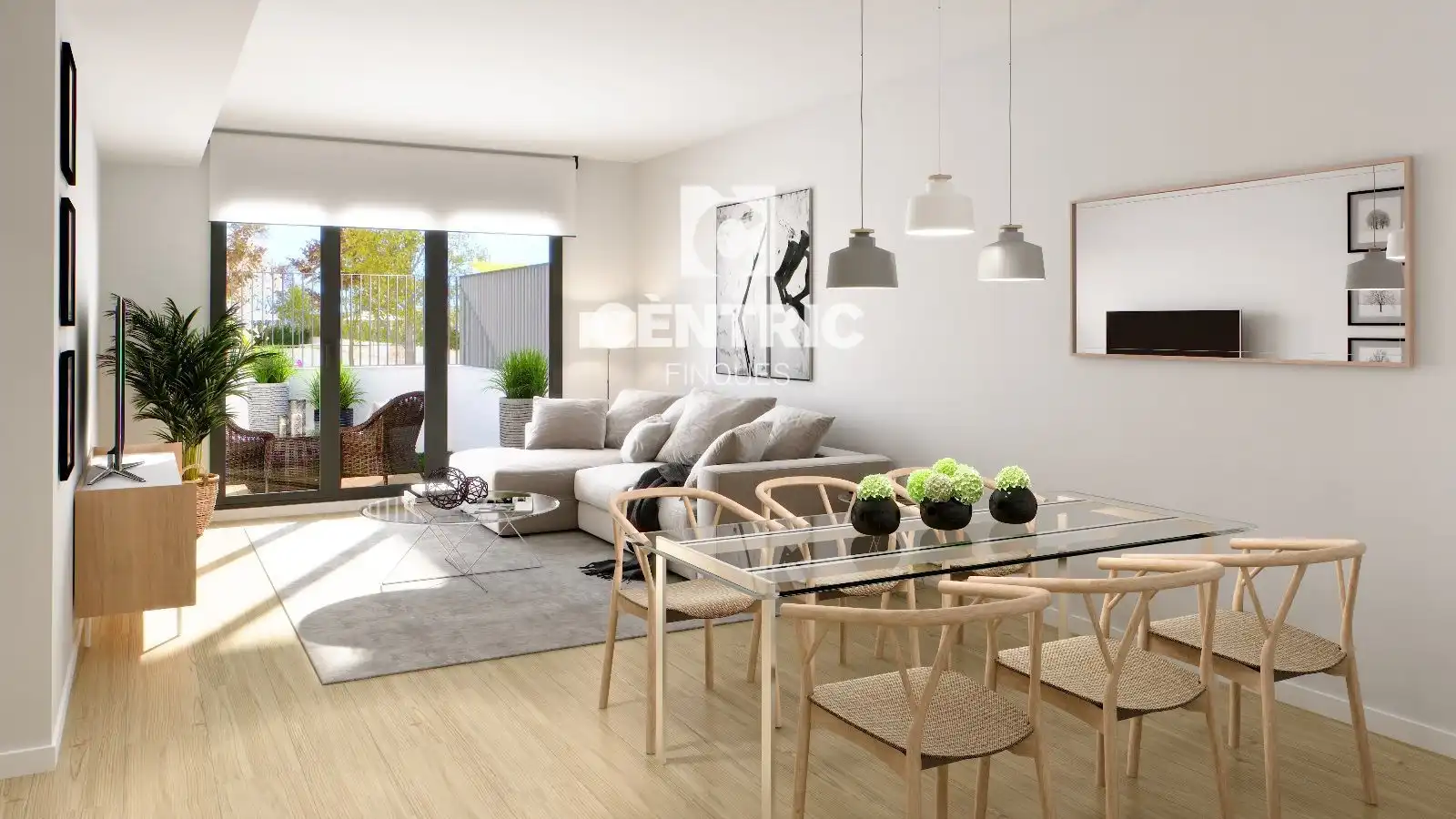 Living room of Flat for sale in Terrassa  with Air Conditioner, Heating and Terrace