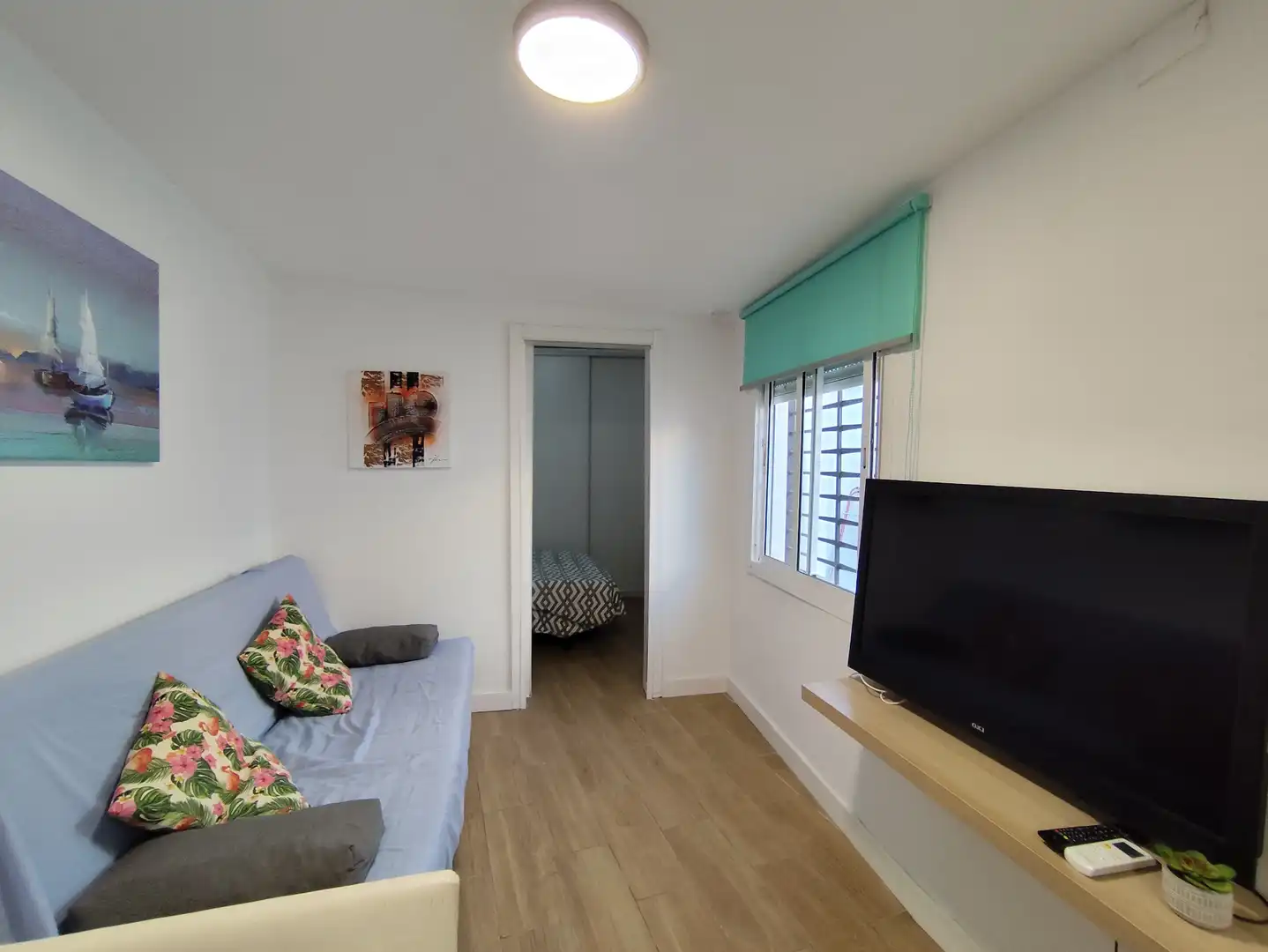 Sala de estar de Apartamento de alquiler en Sanlúcar de Barrameda con Amueblado, Lavadora y Microondas