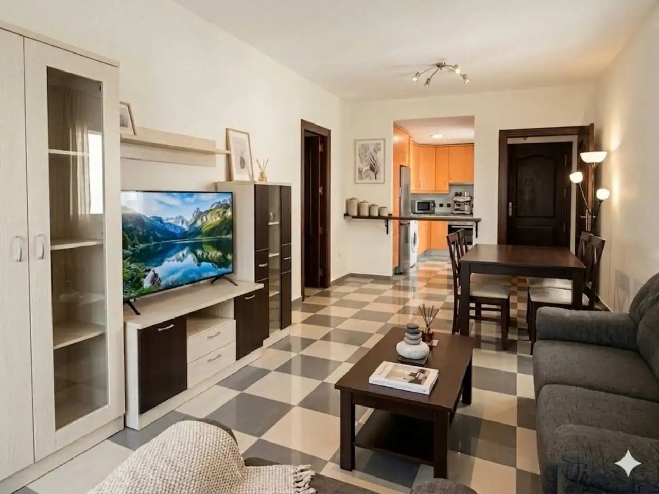 Living room of Attic for sale in Roquetas de Mar  with Air Conditioner, Terrace and Furnished