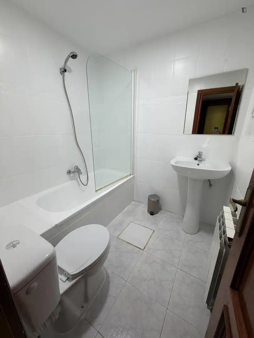 Baño de Apartamento para compartir en Madrid con Aire acondicionado, Calefacción y Amueblado