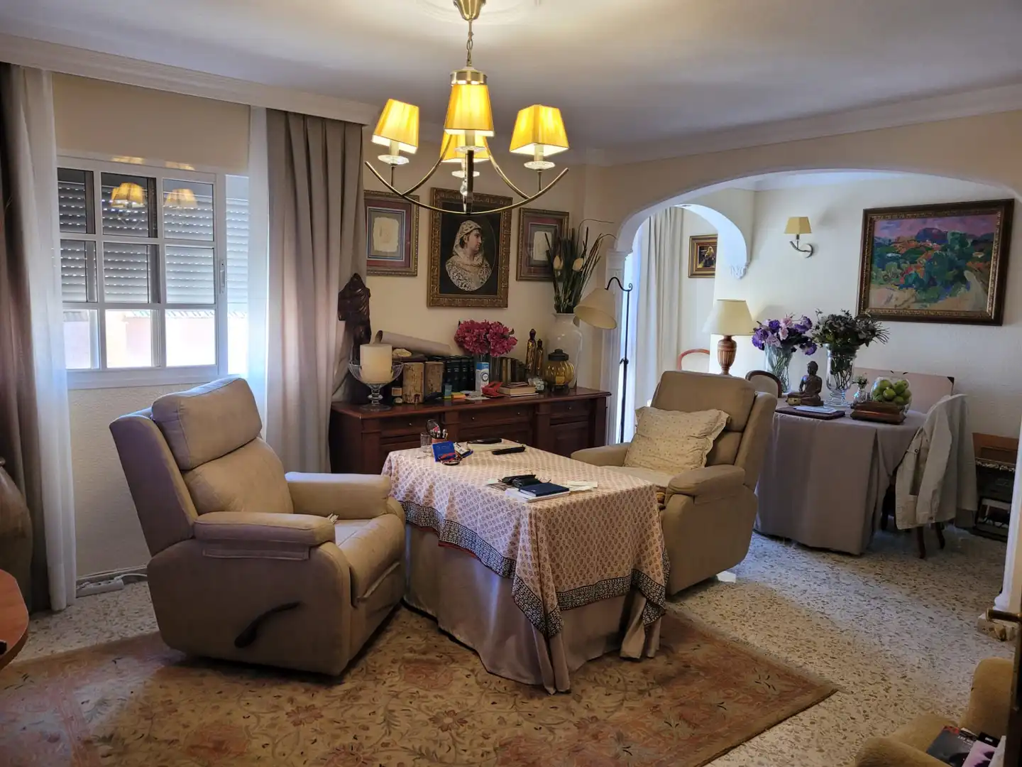 Sala de estar de Piso en venta en Málaga con Amueblado