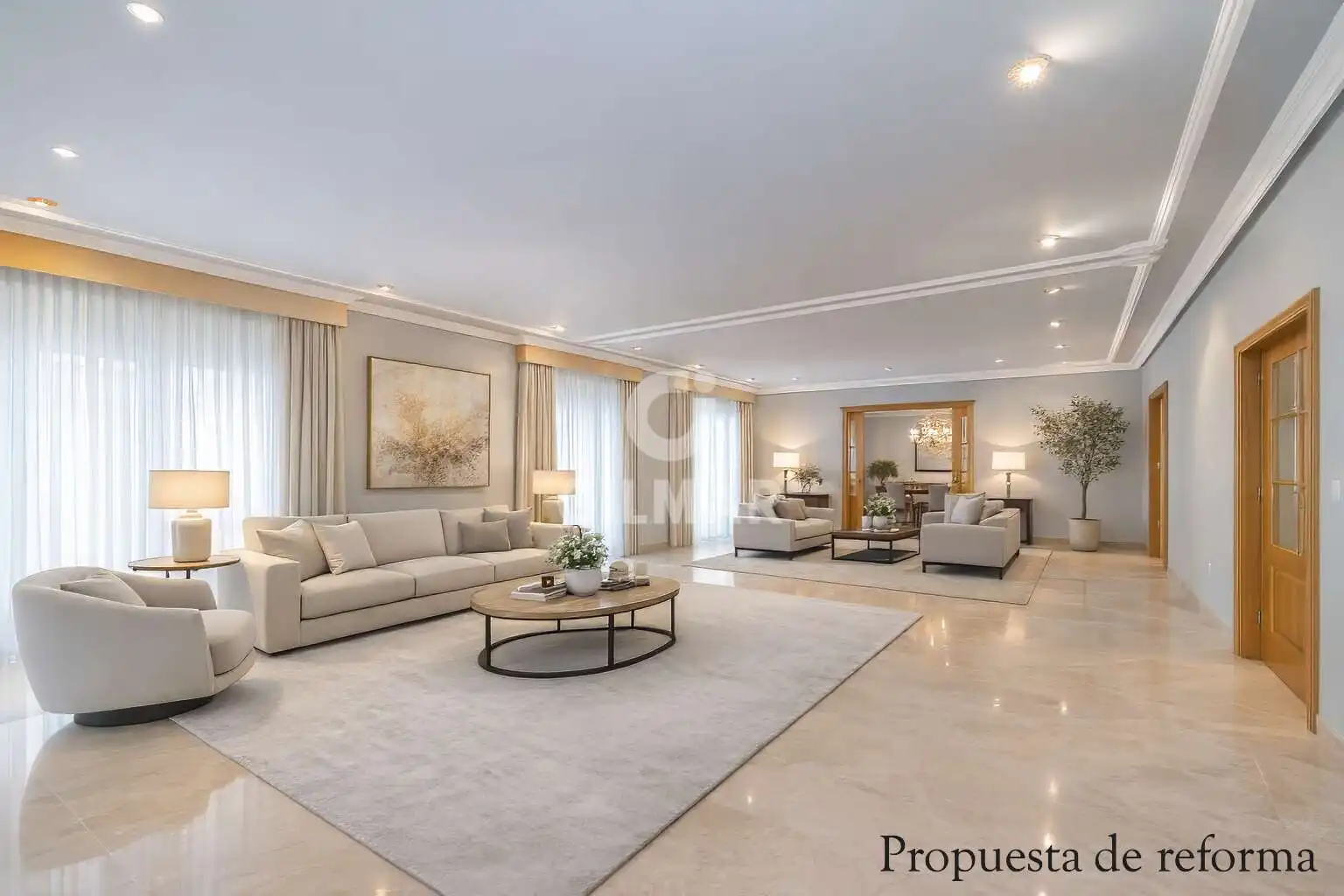 Living room of Houses for sale in Pozuelo de Alarcón  with Heating, Private garden and Swimming Pool