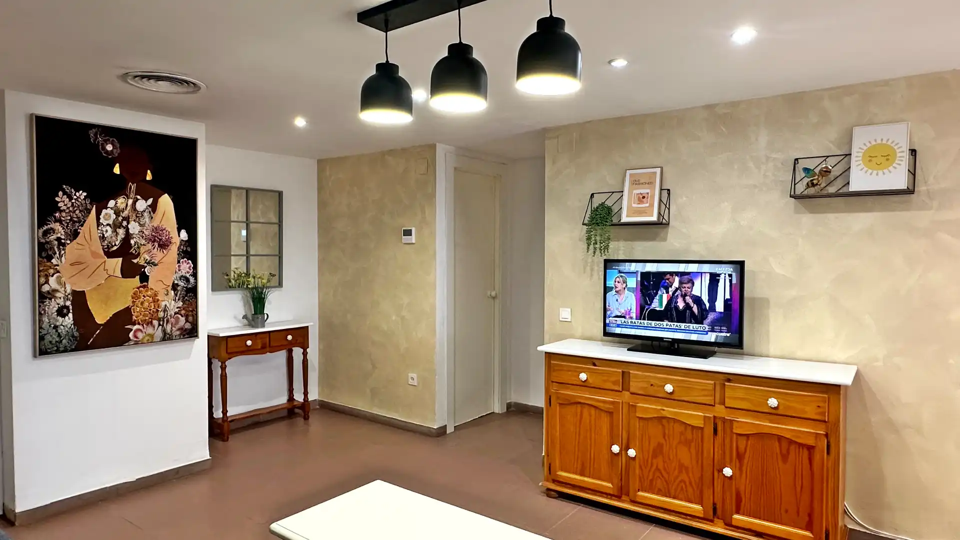 Sala d'estar de Apartament de lloguer en Gandia amb Aire condicionat, Calefacció i Parquet