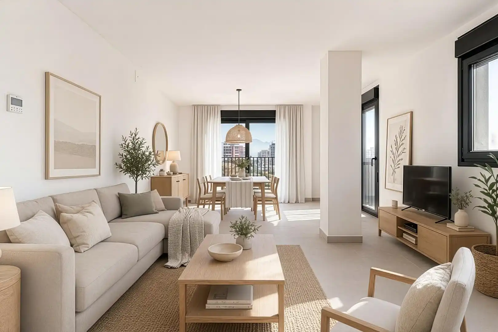 Sala de estar de Piso en venta en Castellón de la Plana / Castelló de la Plana con Aire acondicionado, Calefacción y Terraza