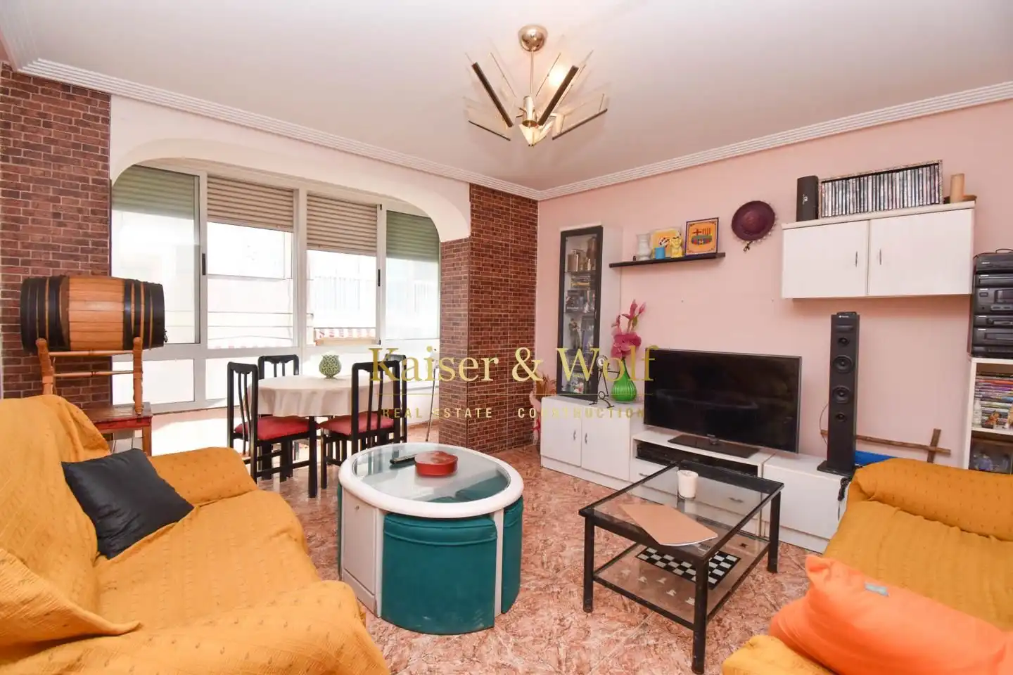Sala de estar de Piso en venta en Santa Pola con Aire acondicionado, Terraza y Amueblado