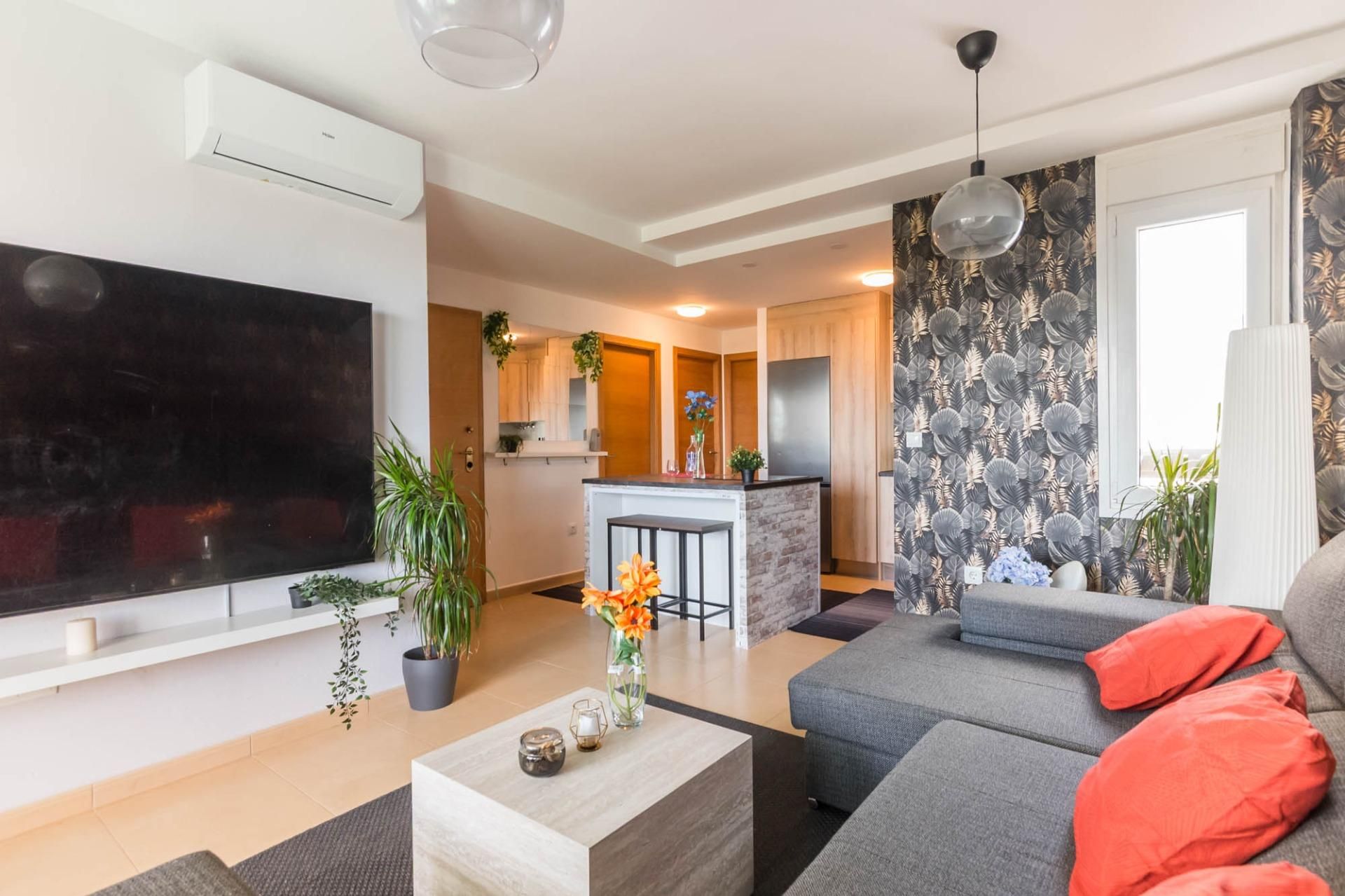 Sala d'estar de Pis en venda en Torre-Pacheco amb Aire condicionat, Jardí privat i Terrassa