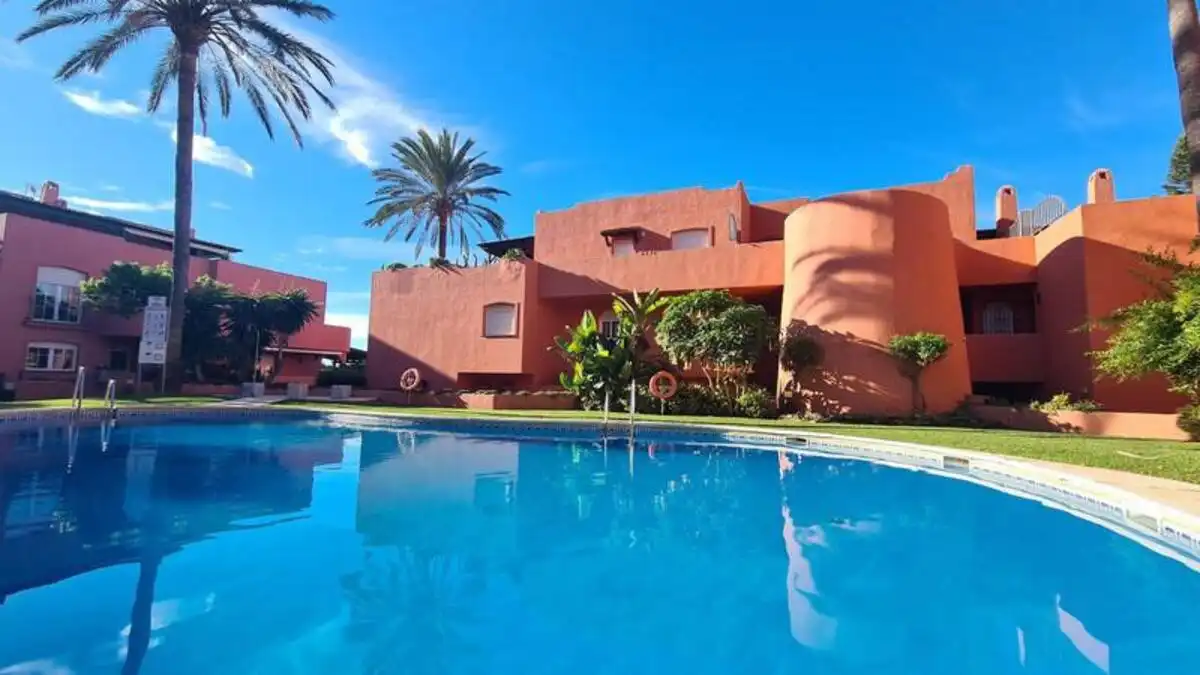 Exterior view of Ground floor for sale in Marbella  with Air Conditioner, Terrace and Swimming Pool