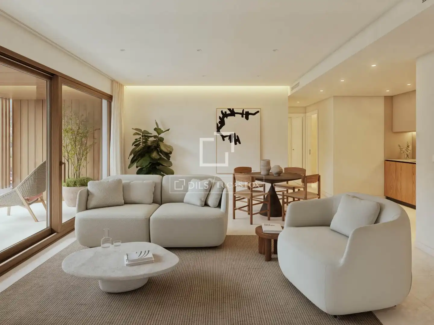 Living room of Flat for sale in Benicasim / Benicàssim  with Air Conditioner, Private garden and Terrace