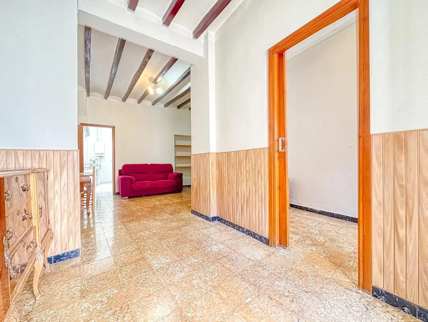 Sala de estar de Finca rústica en venta en La Vall de Laguar con Calefacción y Terraza