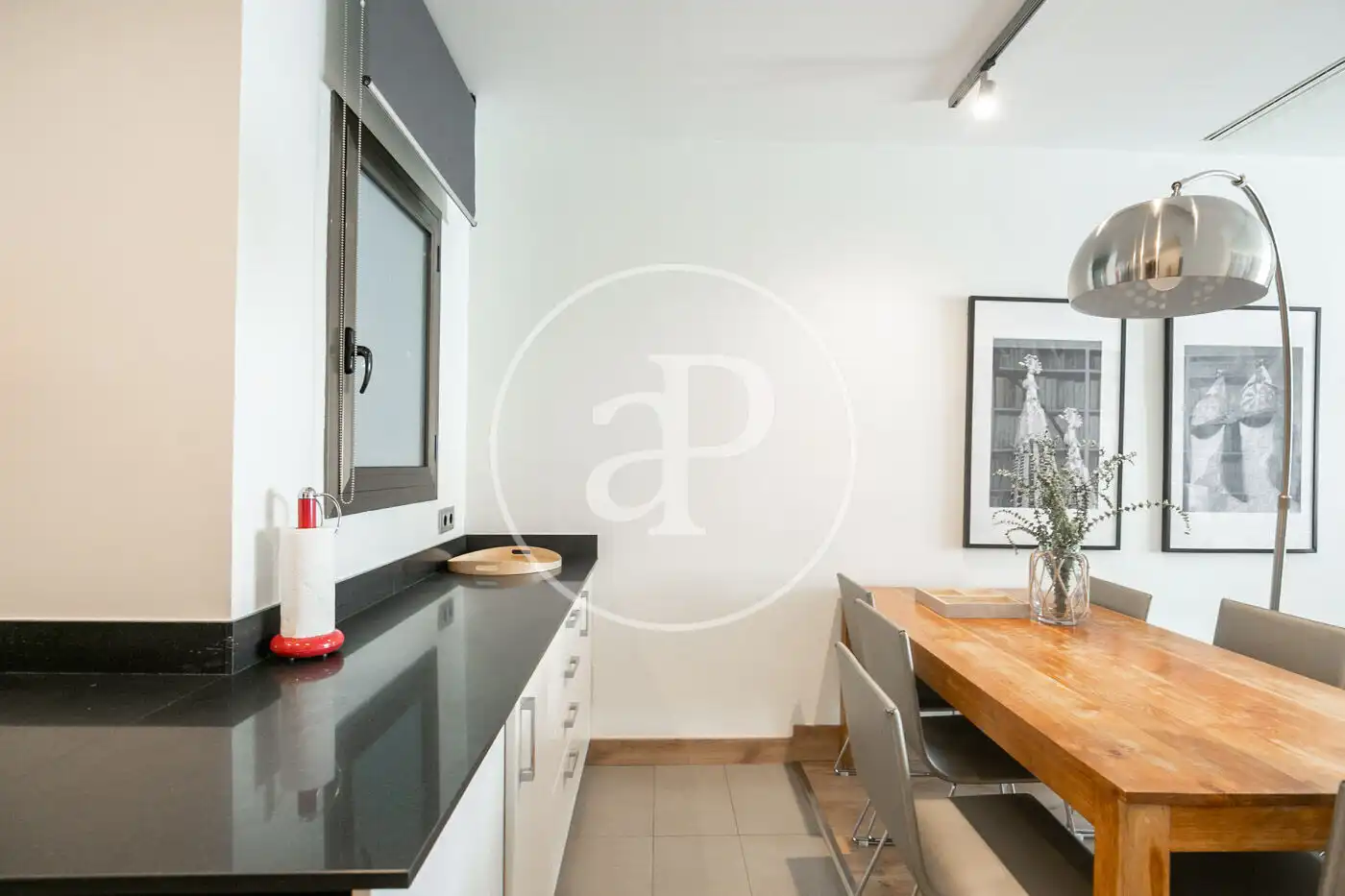 Cocina de Piso de alquiler en Barcelona con Aire acondicionado, Calefacción y Terraza