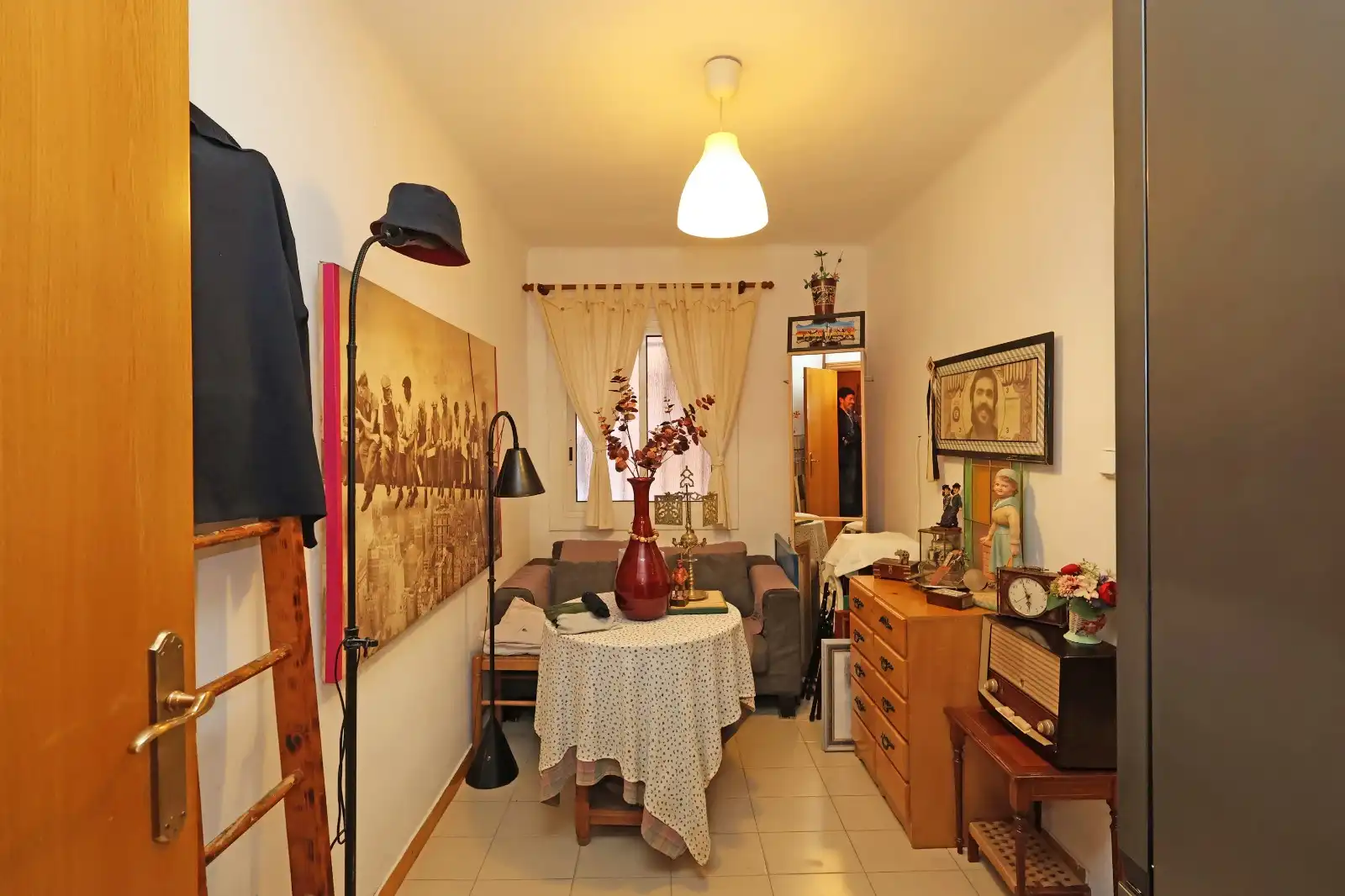 Sala de estar de Piso en venta en L'Hospitalet de Llobregat con Balcón