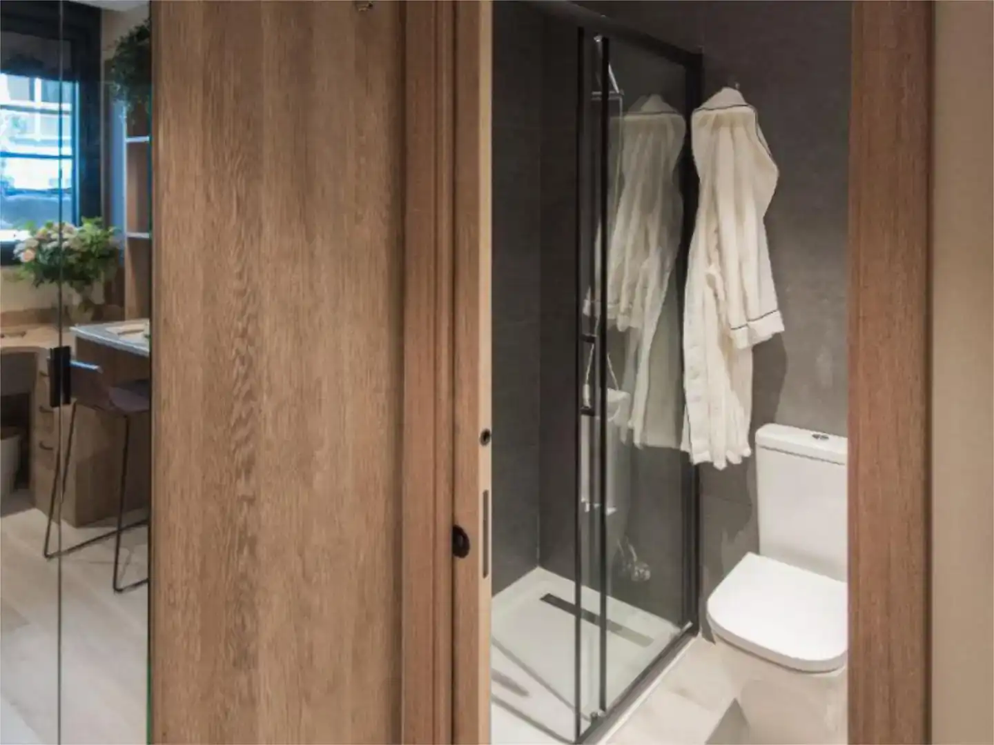 Badezimmer von Wohnung zur Miete in  Madrid Capital mit Klimaanlage und Schwimmbad